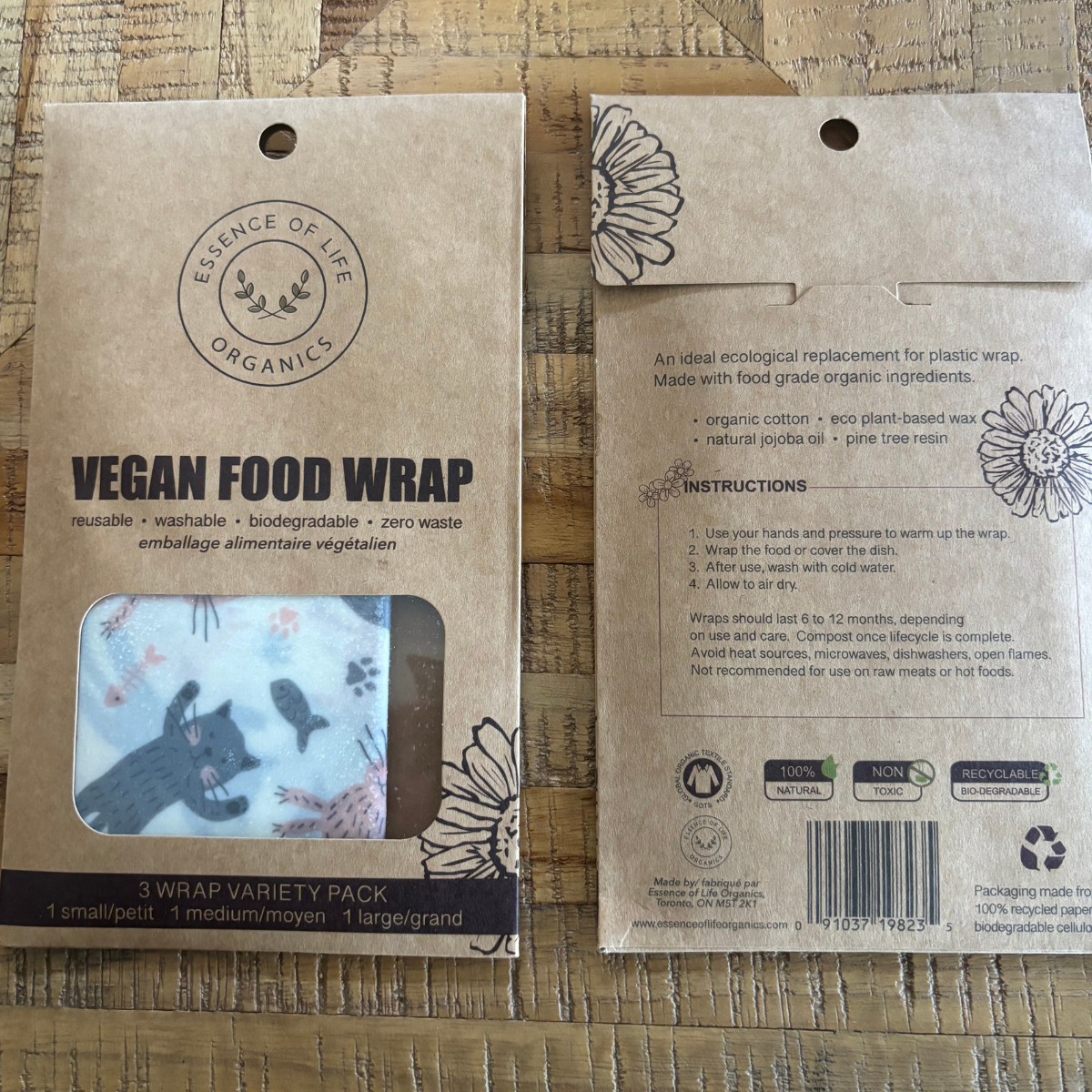 Vegan Food Wraps Starter Pack of 3, I’m A Cat Person
